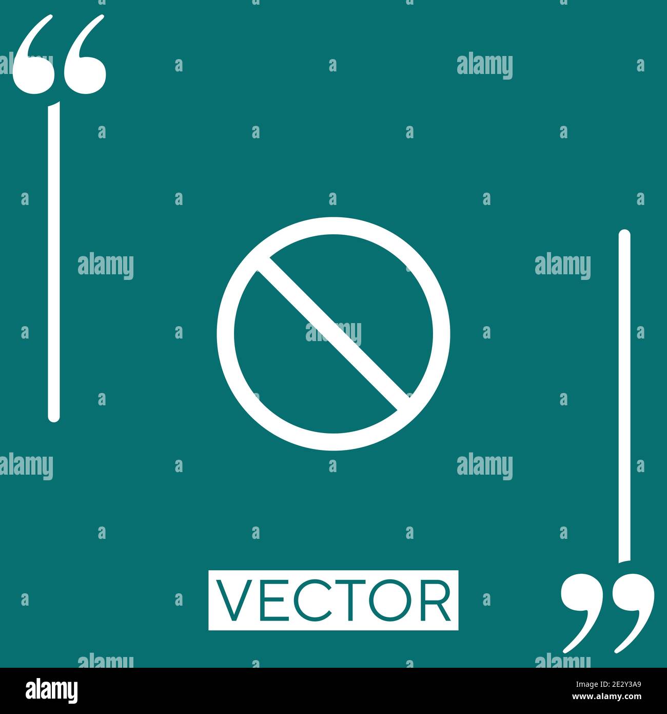 prohibition circular sign vector icon Linear icon. Editable stroke line ...