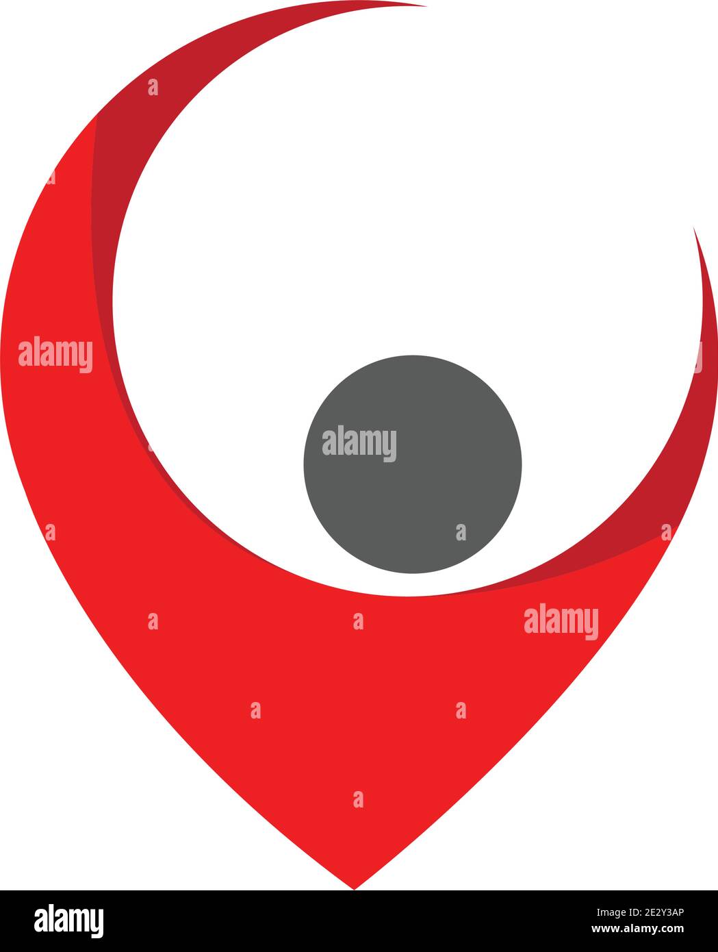 map point location pin vector icon for mapping and satellite allocation Stock Vector