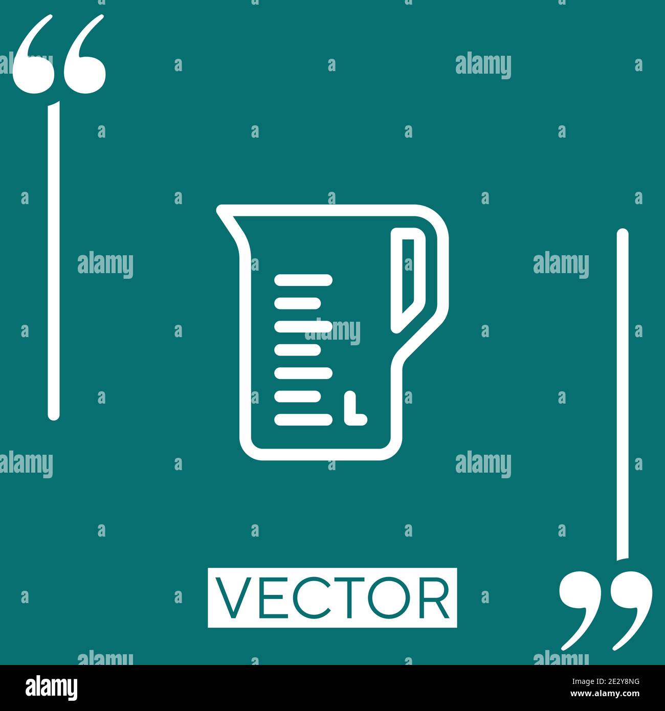 measuring cup vector icon Linear icon. Editable stroke line Stock Vector
