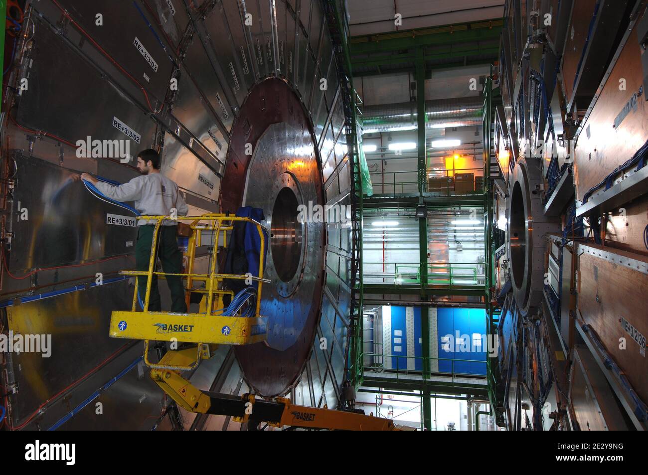 Manufacture of the Large Hadron Collider (LHC) of the European Organization  for Nuclear Research CERN (Centre Europeen de Recherche Nucleaire) in  Geneva, Switzerland on January 25, 2007. The Large Hadron Collider (LHC)