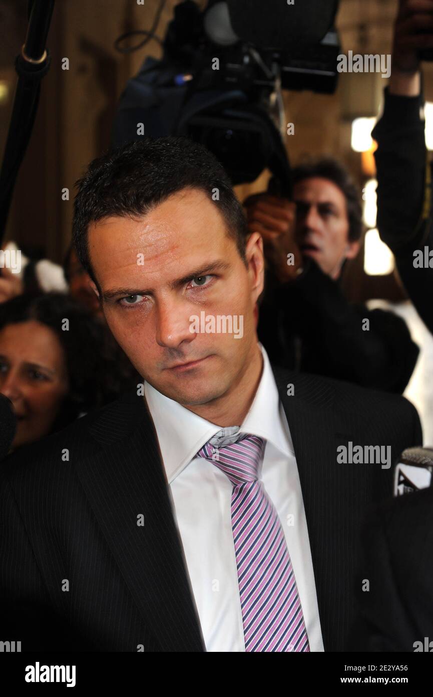 French alleged rogue trader Jerome Kerviel arrives for his trial at the ...