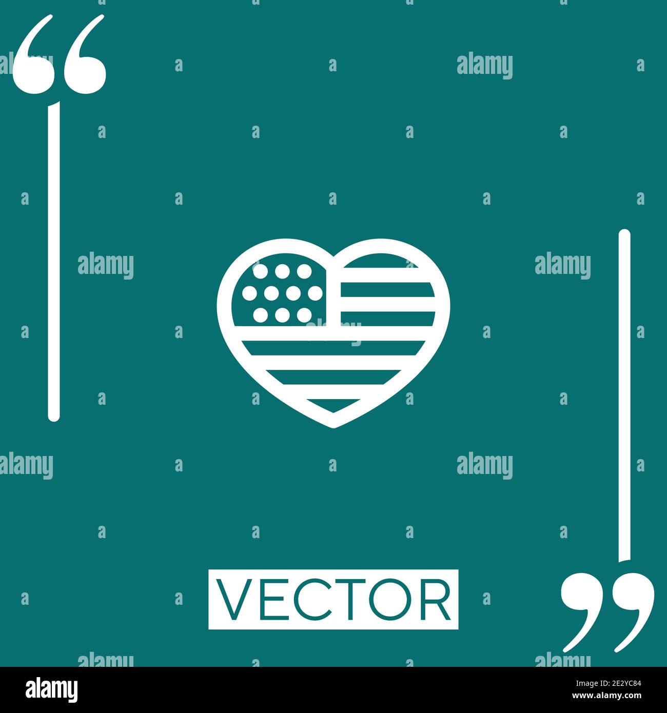usa vector icon Linear icon. Editable stroked line Stock Vector