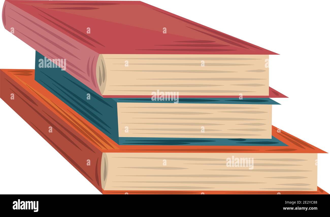 book stack literature learn academic and education vector illustration ...