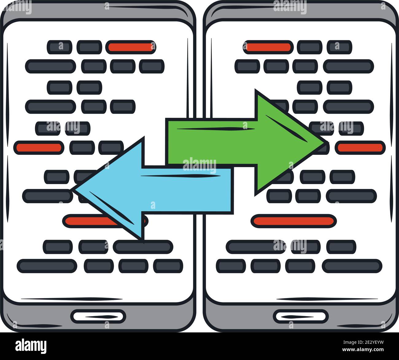 web development, mobile technologies creation digital software vector ...