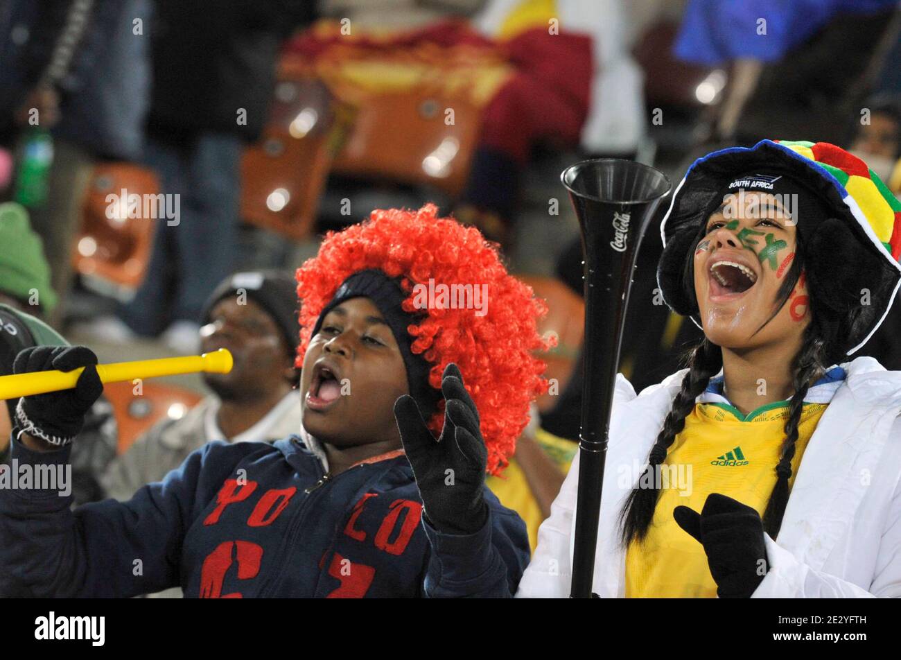 Mexico Fans during the 2010 FIFA World Cup soccer match, Group A, France vs Mexico at Peter Mokaba Stadium, in Polokwane, South Africa on June 17, 2010. Mexico won 2-0. Photo by Christophe Guibbaud/Cameleon/ABACAPRESS.COM Stock Photo