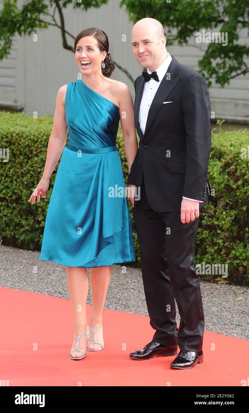 PM Fredrik Reinfeldt with wife Filippa arriving at the Swedish government dinner in honour of H.R.H. Crown Princess Victoria and Mr Daniel Westling held at the Eric Ericson hall in Stockholm, Sweden on June 18, 2010. Photo by Mousse-Nebinger-Orban/ABACAPRESS.COM Stock Photo