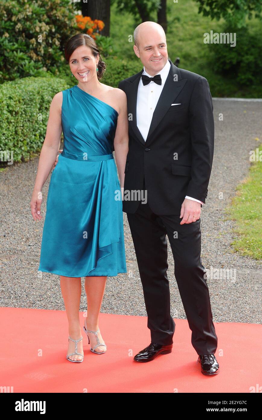 PM Fredrik Reinfeldt with wife Filippa arriving at the Swedish government dinner in honour of H.R.H. Crown Princess Victoria and Mr Daniel Westling held at the Eric Ericson hall in Stockholm, Sweden on June 18, 2010. Photo by Mousse-Nebinger-Orban/ABACAPRESS.COM Stock Photo