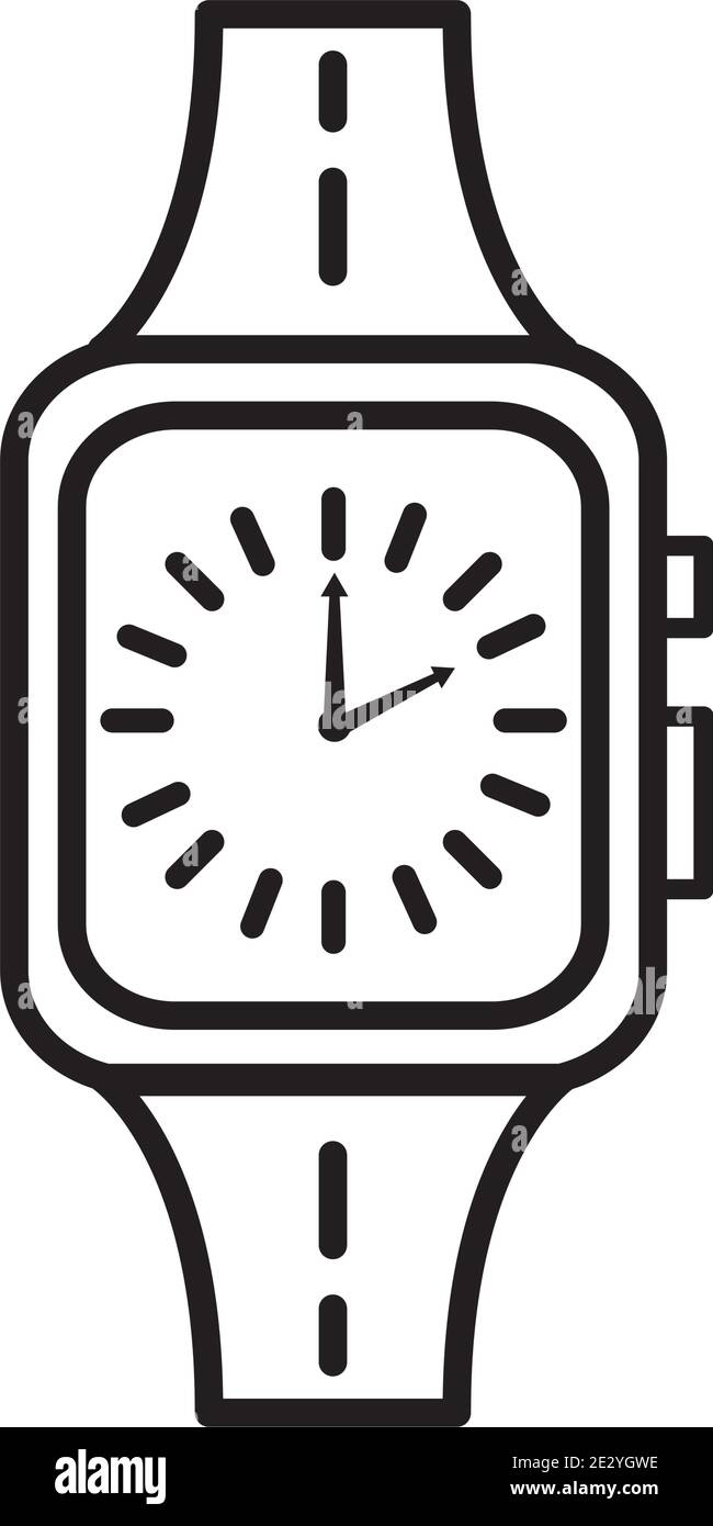 time clock wristwatch line style icon Stock Vector Image & Art - Alamy