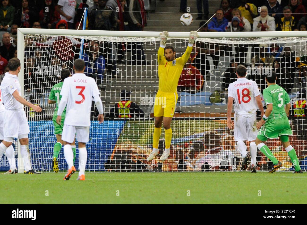 England's goalkeeper David James during the 2010 FIFA World Cup South Africa soccer match, Group C, England vs Algeria at Green Point football stadium in Capetown, South Africa on June 18, 2010. The match ended in a 0-0 draw. Photo by Henri Szwarc/ABACAPRESS.COM Stock Photo