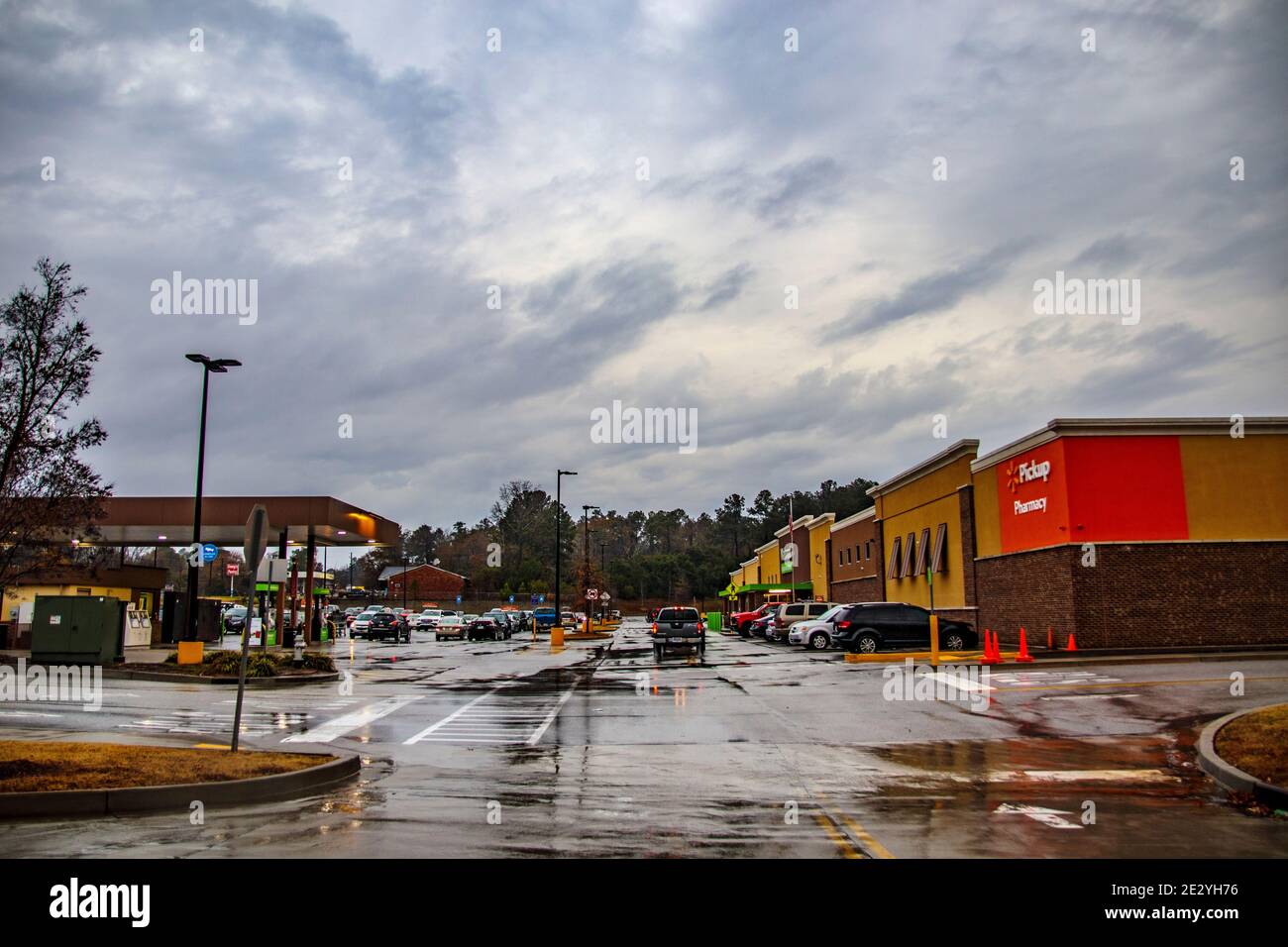 Augusta, Ga USA 01 01 21 Walmart neighborhood grocery store in the