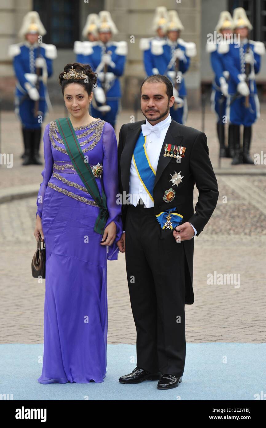 Prince Ali of Jordan and H.R.H. Princess Rym Ali arriving to the Storkyrkan cathedral for the wedding of Crown Princess Victoria of Sweden and Daniel Westling in Stockholm, Sweden on June 19, 2010. Photo by Mousse-Nebinger-Orban/ABACAPRESS.COM Stock Photo