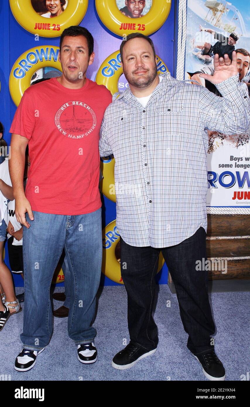 Adam Sandler and Kevin James attend the Grown Ups Premiere at the Ziegfeld Theater in New York City, USA on June 23, 2010. Photo by Donna Ward/ABACAPRESS.COM (Pictured: Adam Sandler, Kevin James) Stock Photo