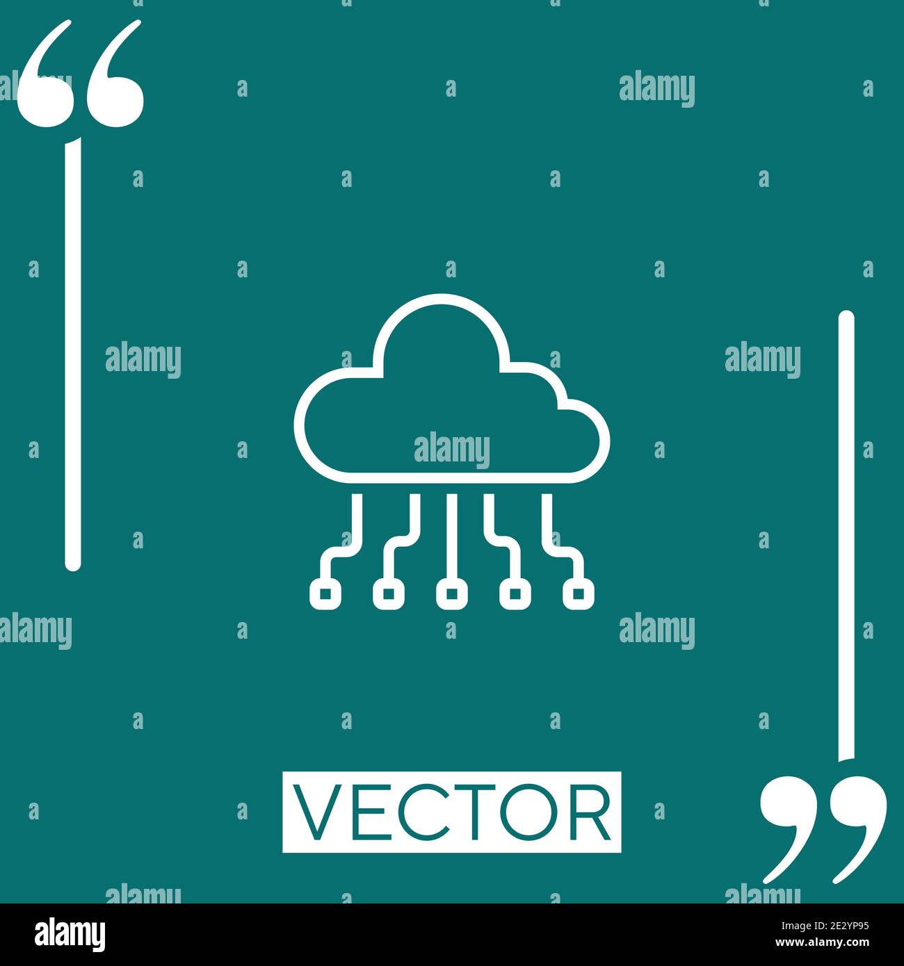 cloud storage vector icon Linear icon. Editable stroke line Stock ...