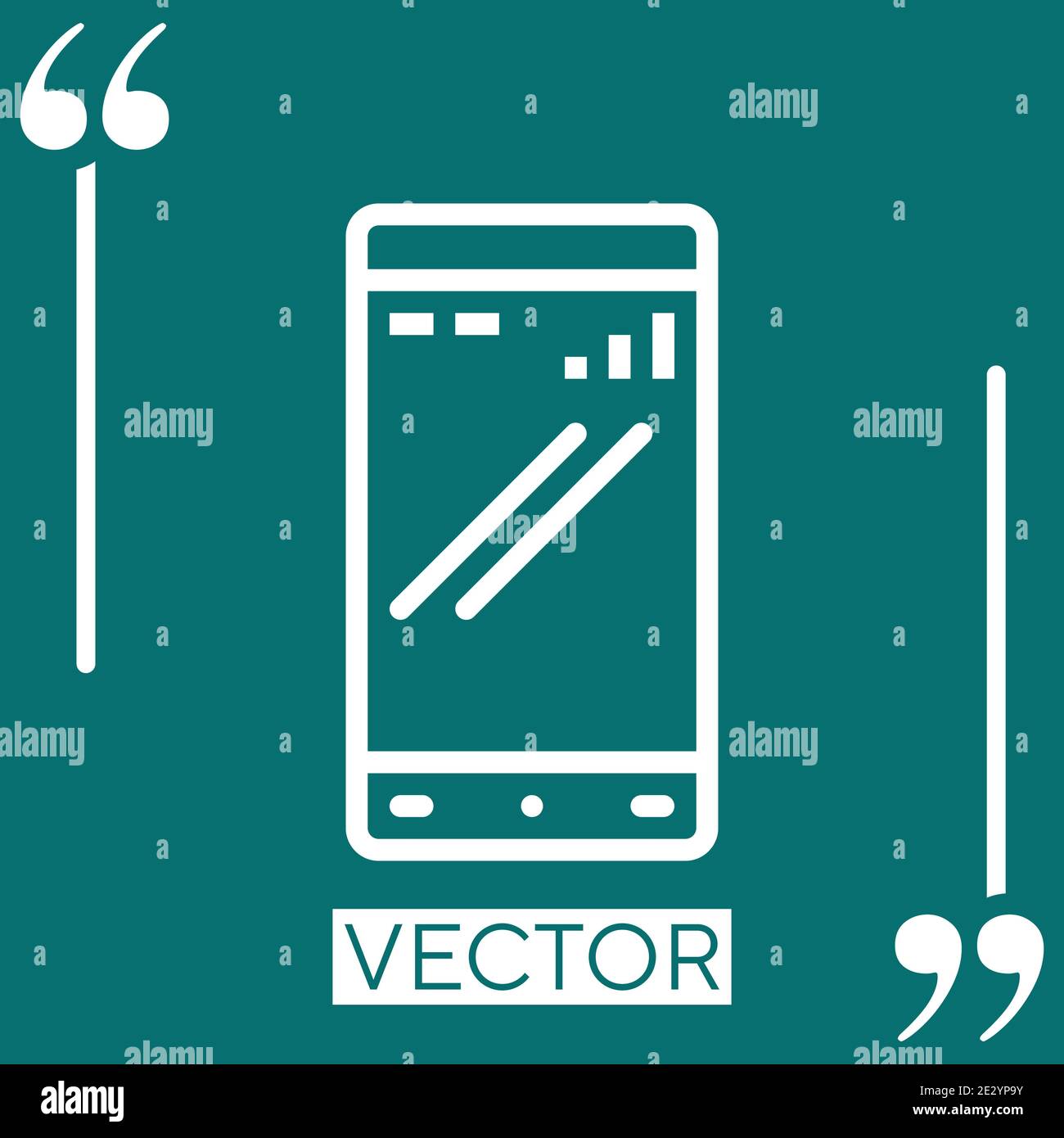 smartphone vector icon Linear icon. Editable stroke line Stock Vector