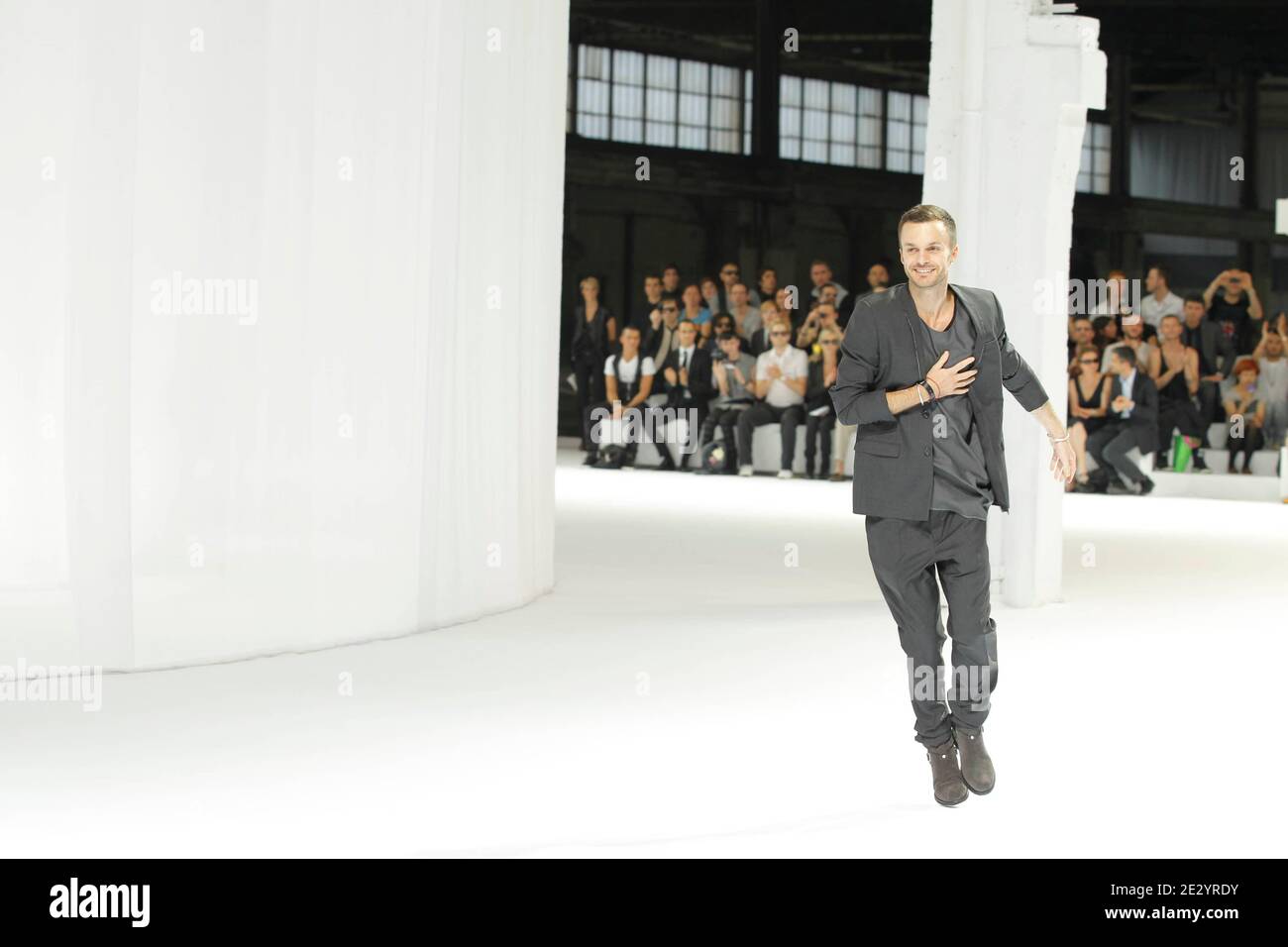 Designer Kris Van Assche appears during the Dior Homme Men