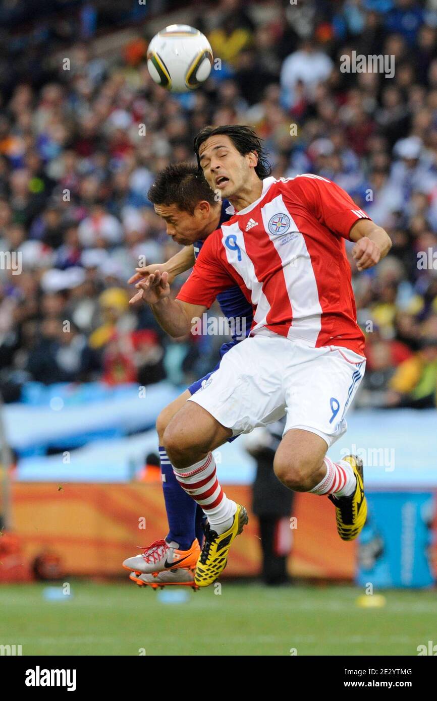 Paraguay's Roque Santa Cruz during the 2010 FIFA World Cup South Africa 1/8  of final Soccer match, Paraguay vs Japan at Loftus Versfeld football  stadium in Pretoria, South Africa on June 29