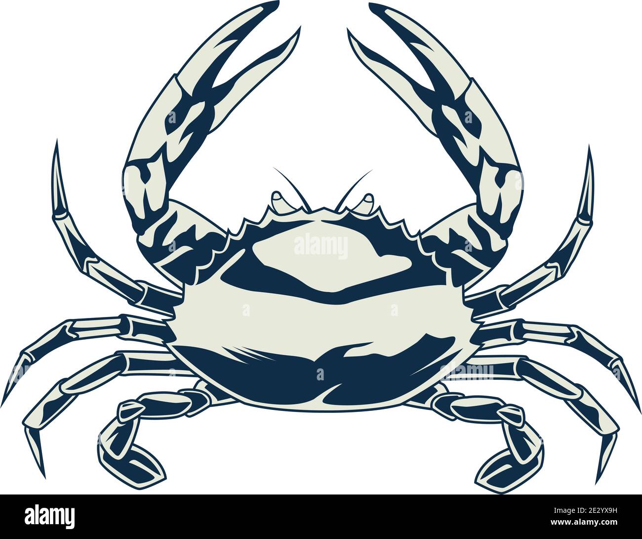 crab animal nautical gray element icon vector illustration design Stock Vector