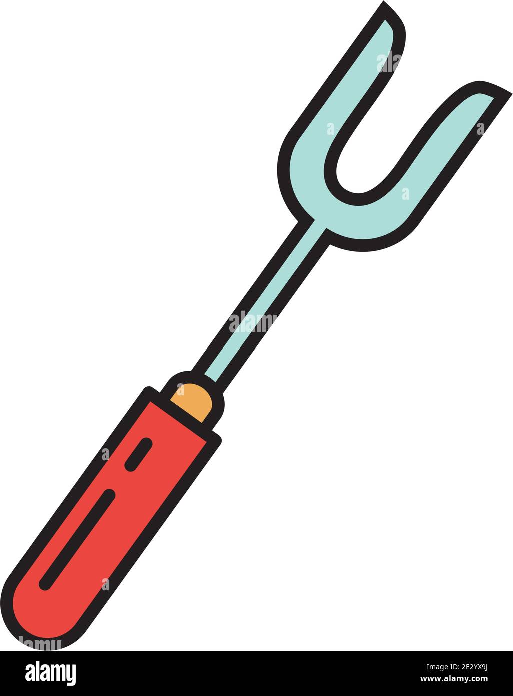 fork kitchen cutlery line and colors style icon Stock Vector Image ...