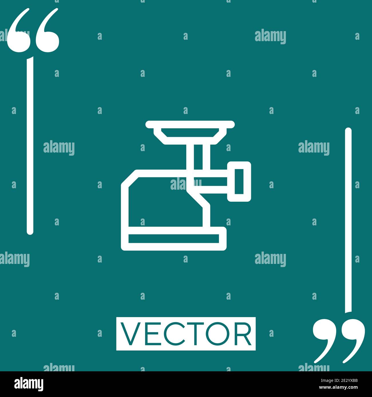 meat grinder vector icon Linear icon. Editable stroked line Stock Vector
