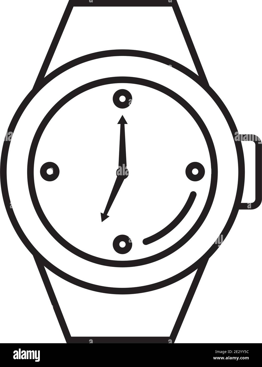 time clock wristwatch analog style line icon Stock Vector Image & Art ...