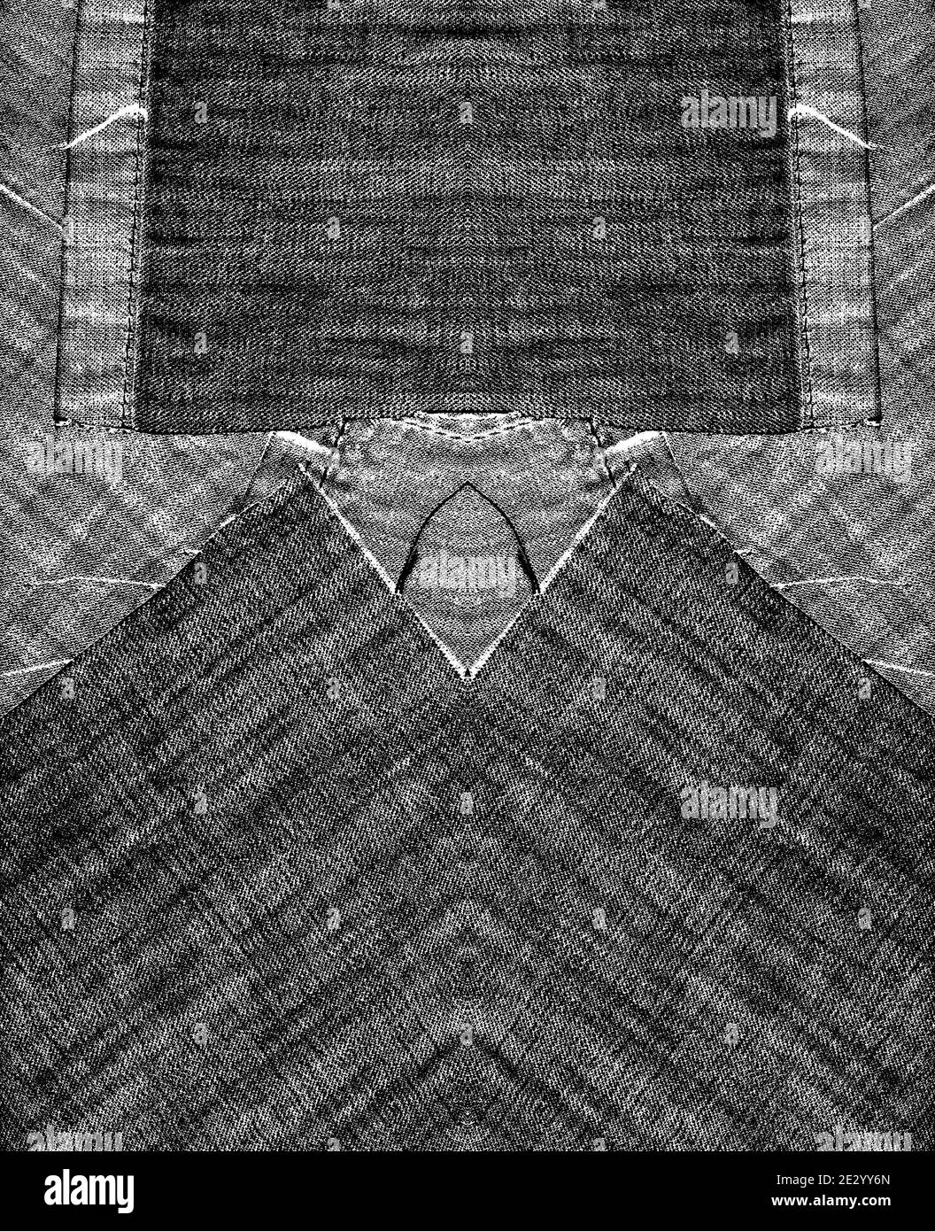 Denim fabric texture seams Black and White Stock Photos & Images - Alamy