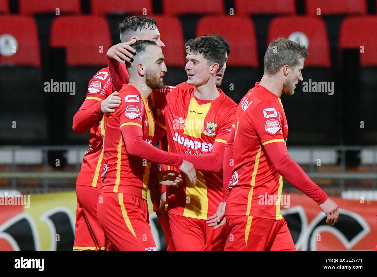 Deventer Netherlands January 15 L Erkan Eyibil Of Go Ahead Eagles During The Dutch Keukenkampioendivision Match Between Go Ahead Eagles And Mvv At Stock Photo Alamy