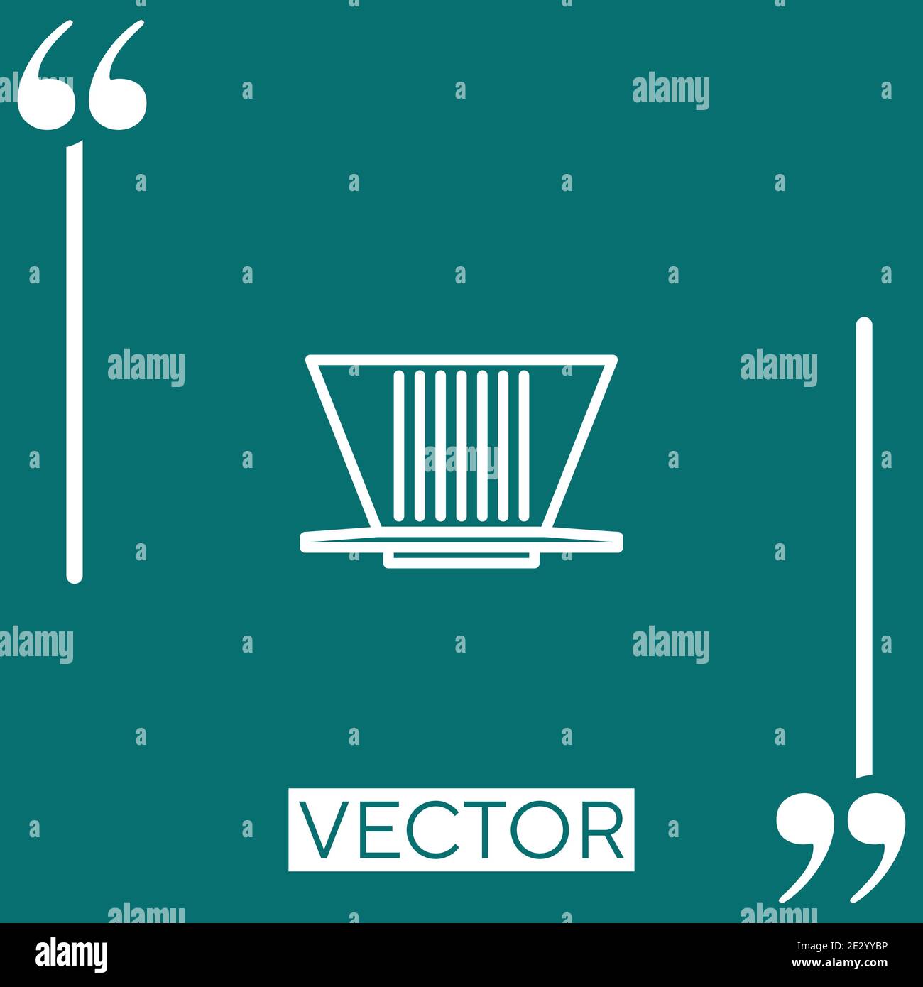 dripper vector icon Linear icon. Editable stroked line Stock Vector