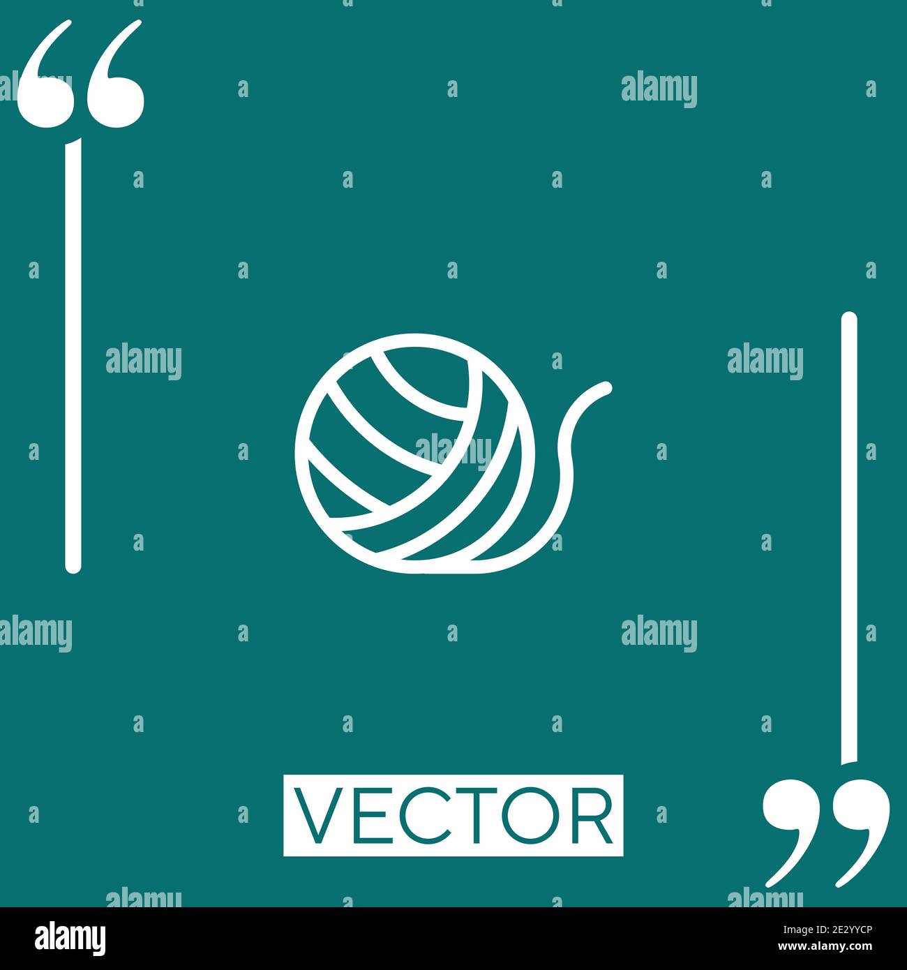 wool vector icon Linear icon. Editable stroke line Stock Vector