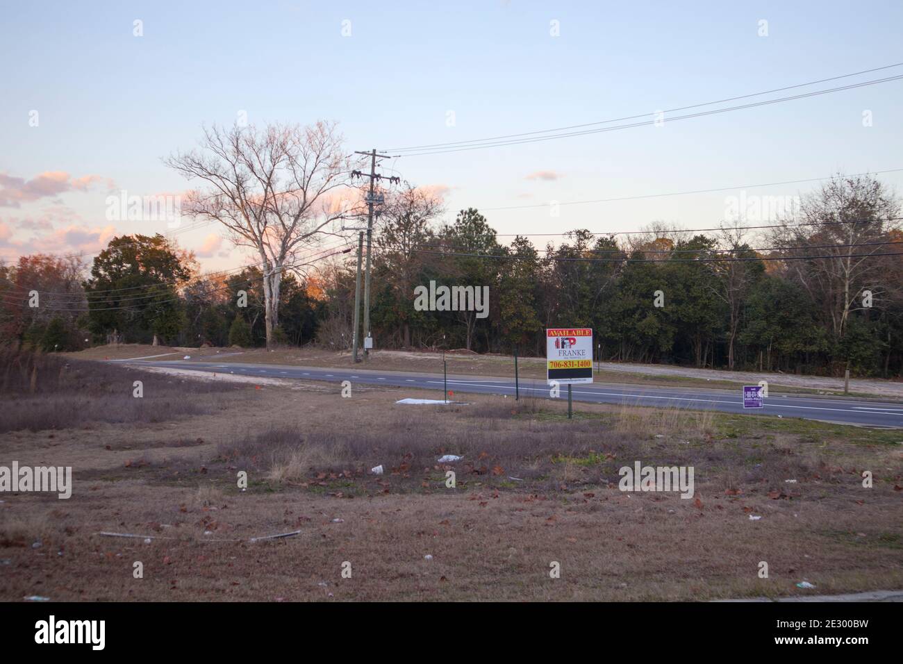 Augusta, Ga USA 01 02 21 Election sign and land for sale sign Stock