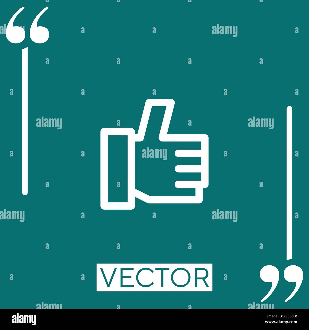 thumb up vector icon Linear icon. Editable stroke line Stock Vector ...