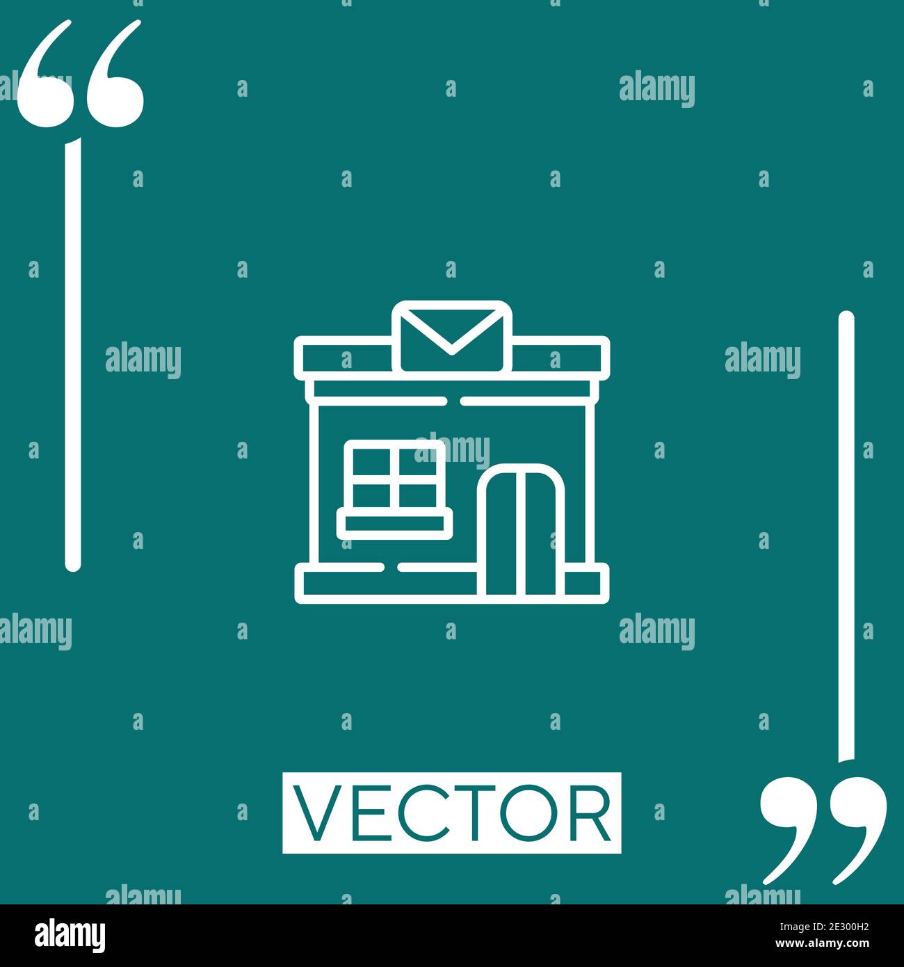 post office vector icon Linear icon. Editable stroke line Stock Vector ...