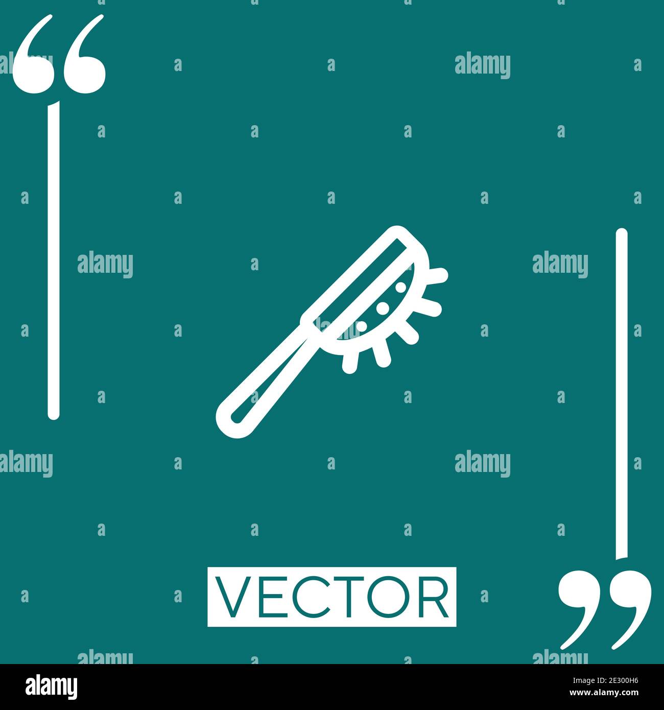 hair brush vector icon Linear icon. Editable stroke line Stock Vector