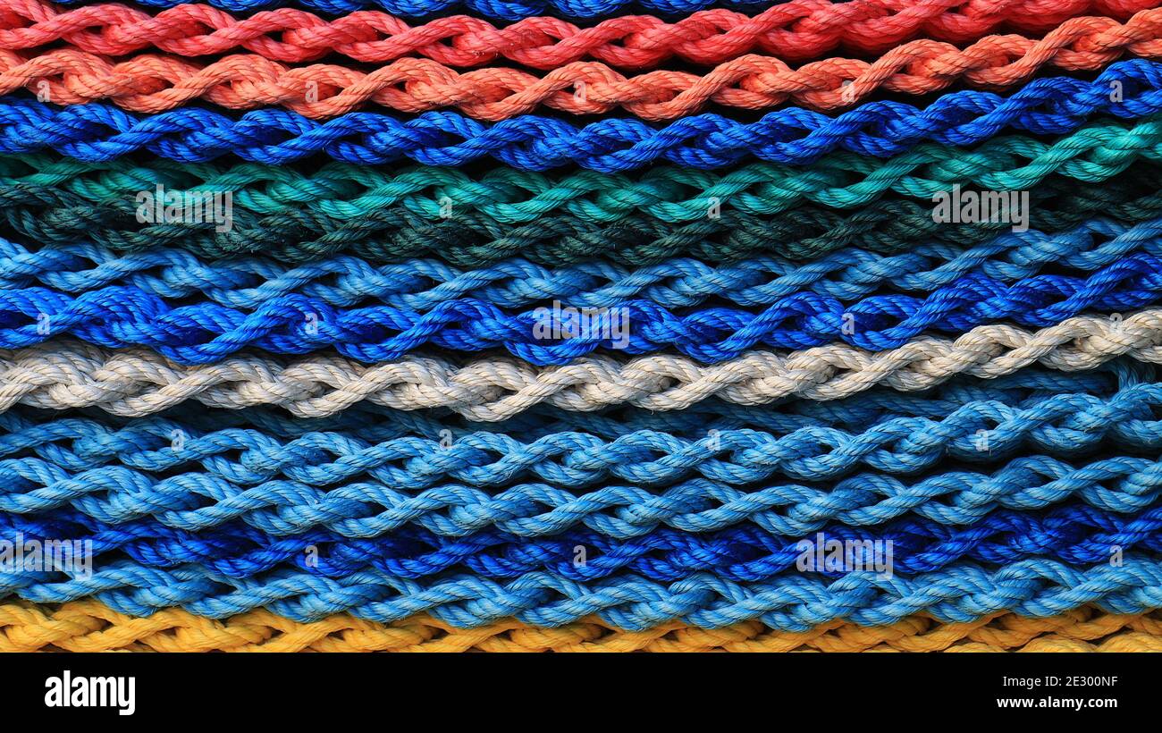 Detail of colored rope. Stock Photo