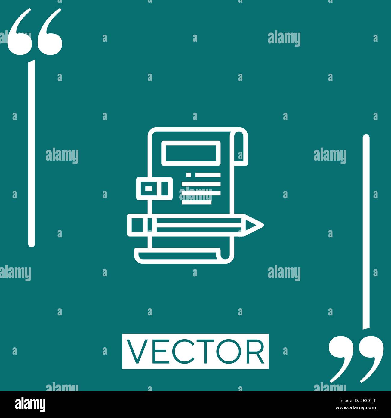 copyright vector icon Linear icon. Editable stroke line Stock Vector