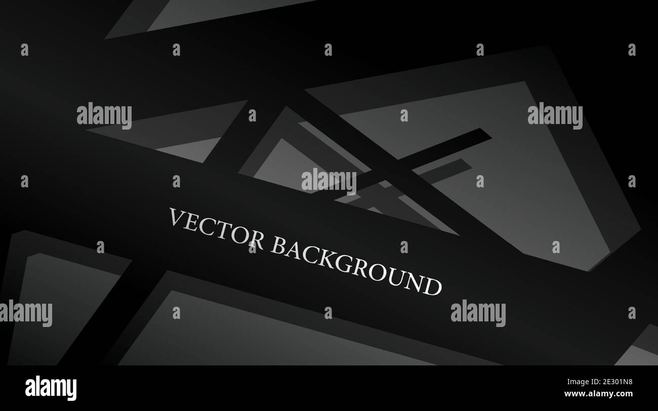vector material design. abstract background with black color and light shadows Stock Vector