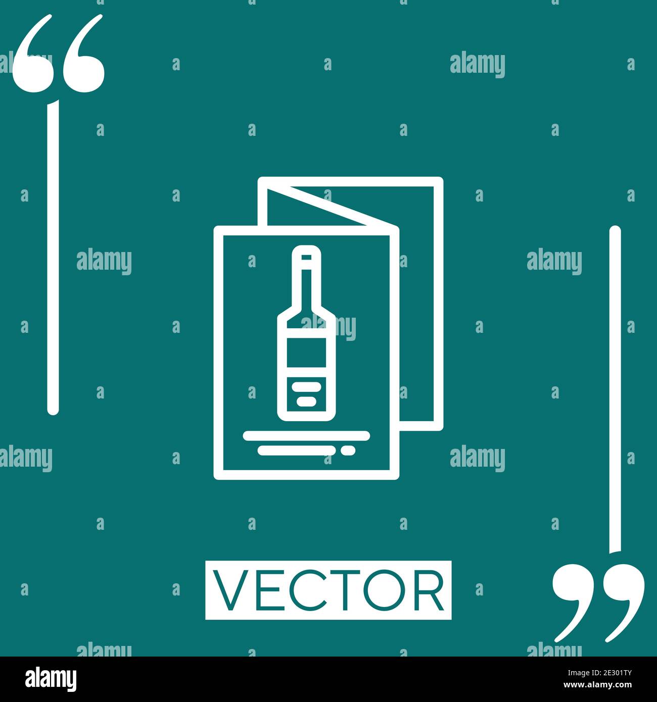 wine menu vector icon Linear icon. Editable stroke line Stock Vector