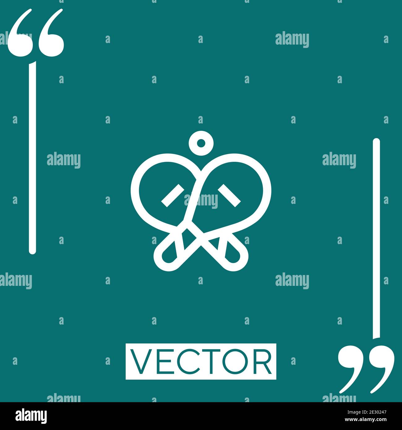 Paddles vector icon Linear icon. Editable stroked line Stock Vector