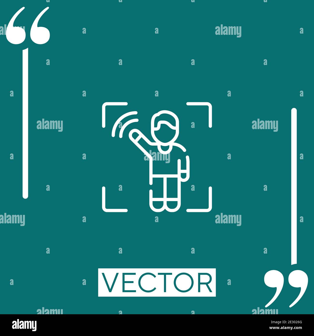 motion sensor vector icon Linear icon. Editable stroke line Stock Vector