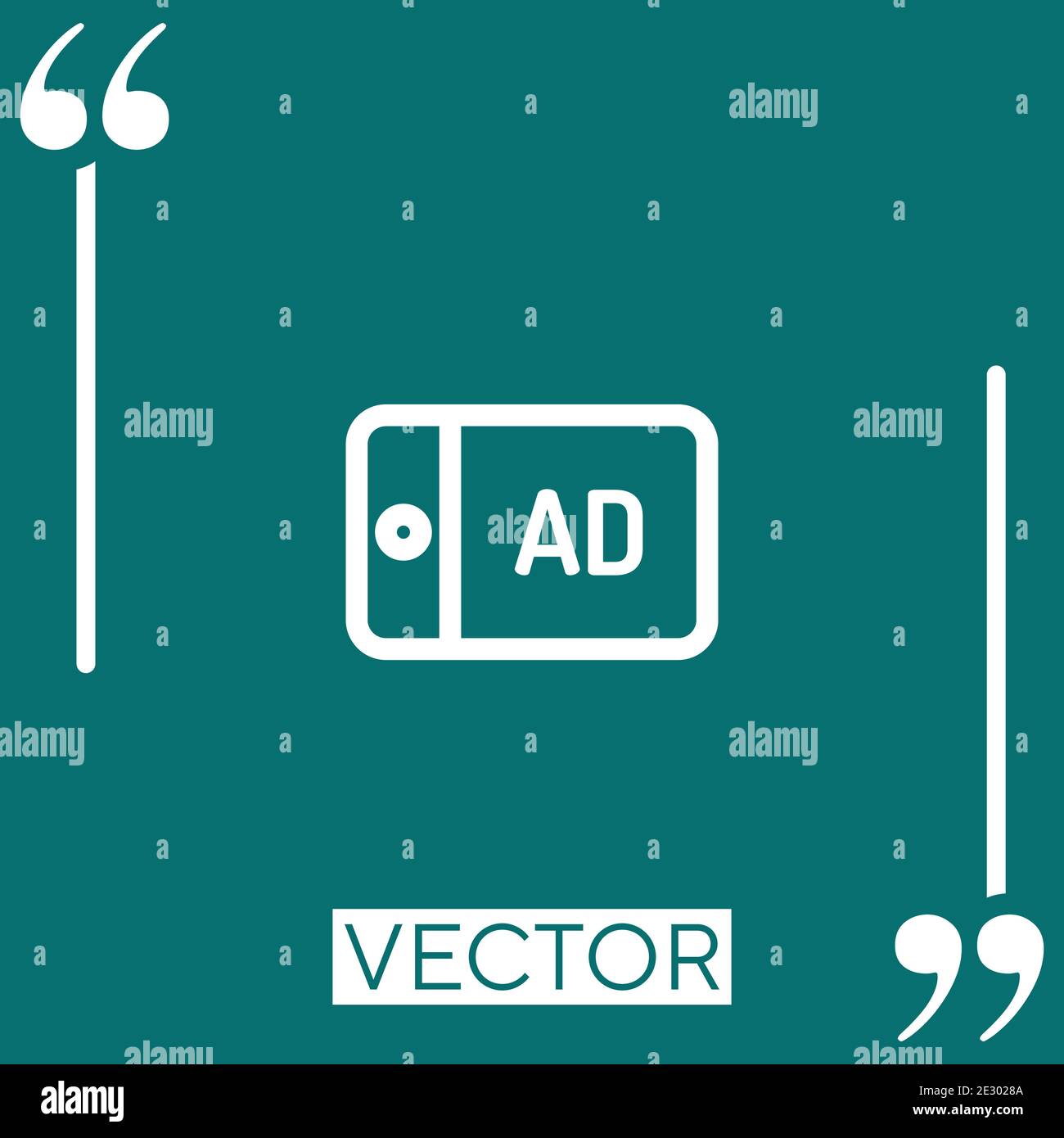 Ad vector icon Linear icon. Editable stroked line Stock Vector