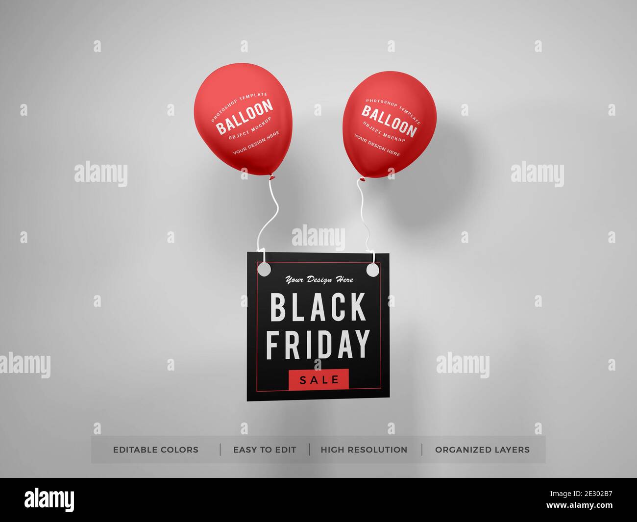 Download Realistic Balloon Mockup Template Stock Photo Alamy