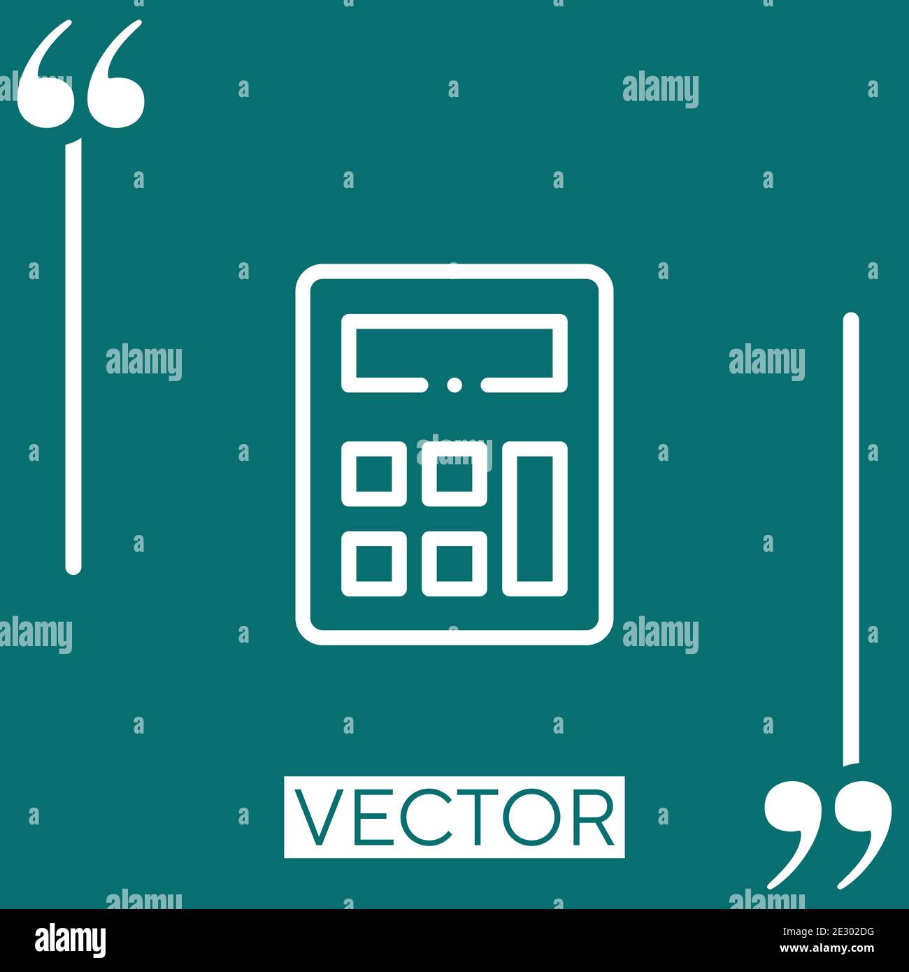 calculator vector icon Linear icon. Editable stroke line Stock Vector