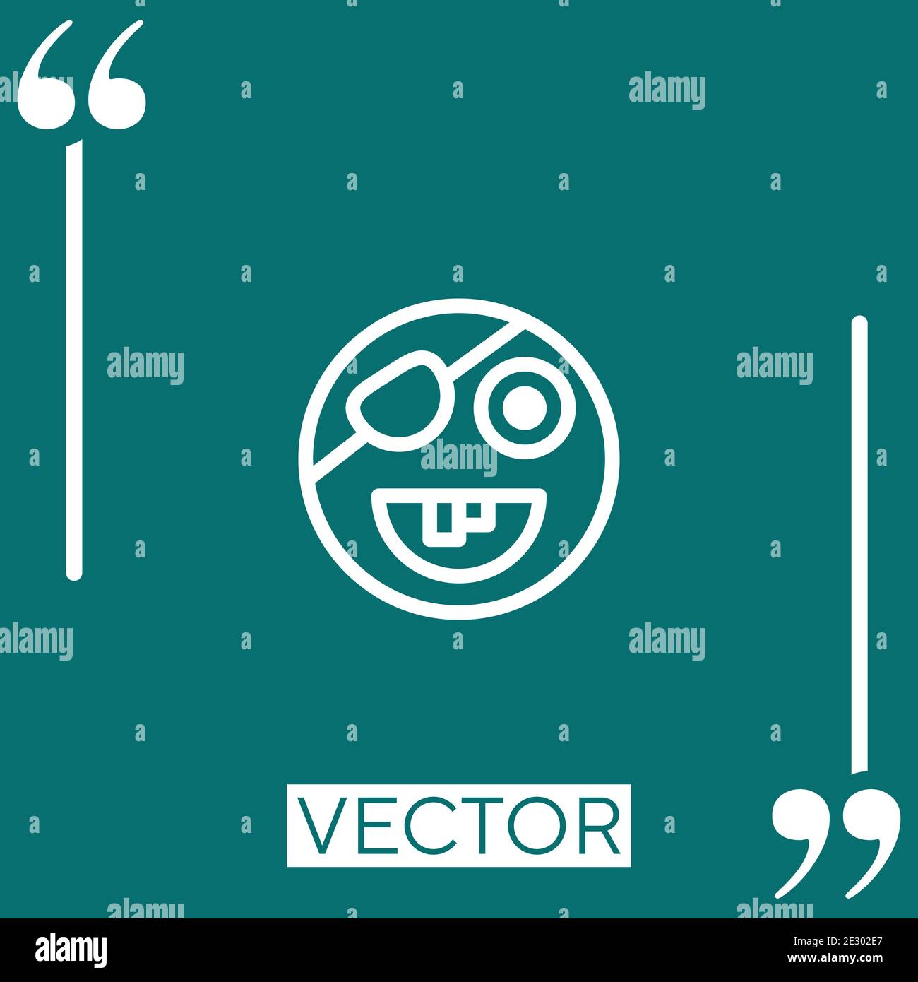 pirate vector icon Linear icon. Editable stroke line Stock Vector