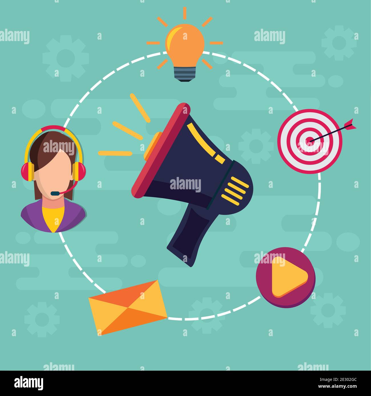 digital marketing concept vector illustration Stock Vector