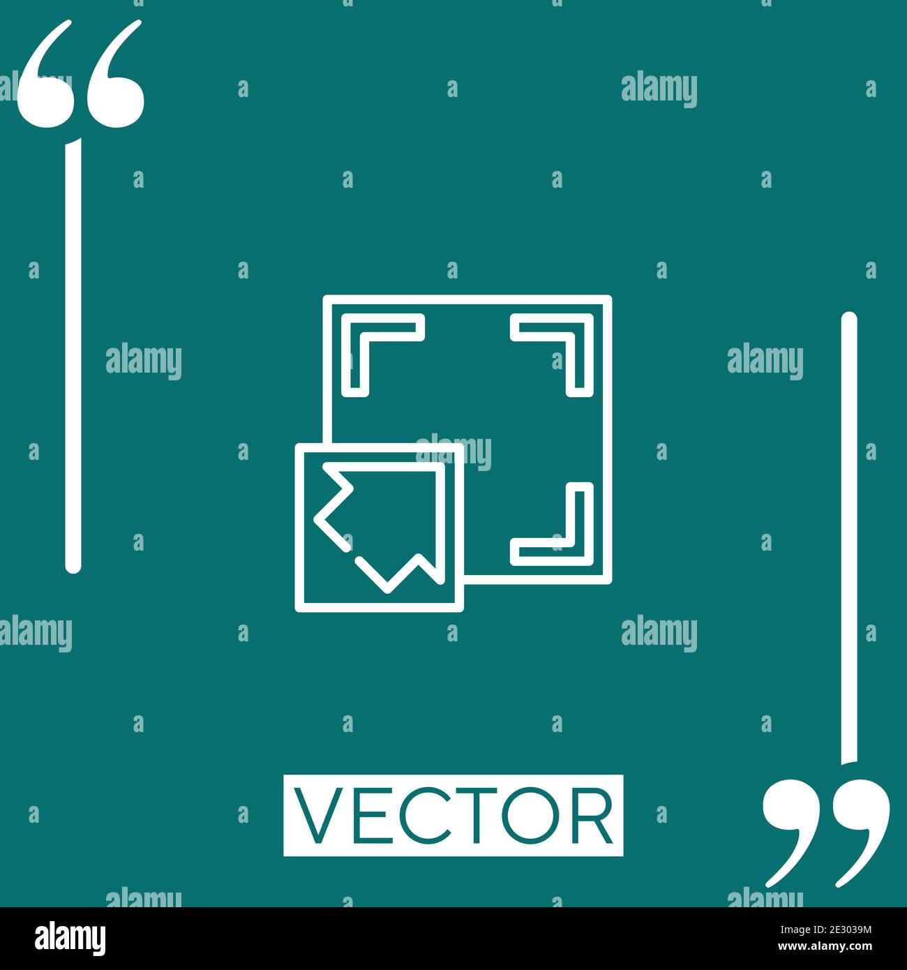 full screen vector icon Linear icon. Editable stroke line Stock Vector