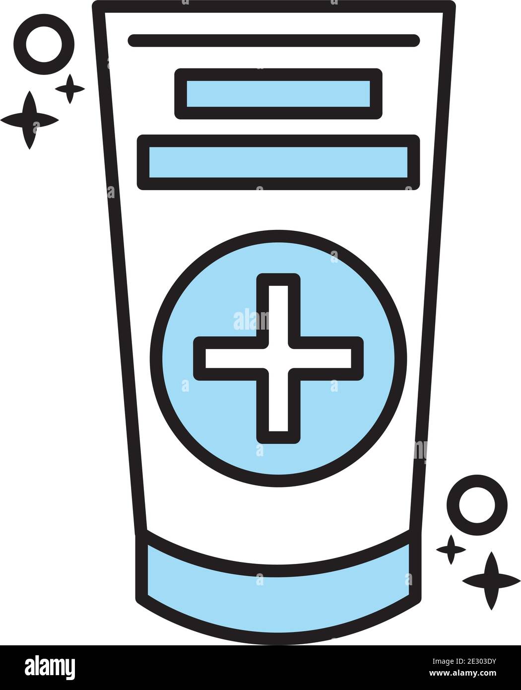 medical cream tube line and colors style icon Stock Vector Image & Art ...