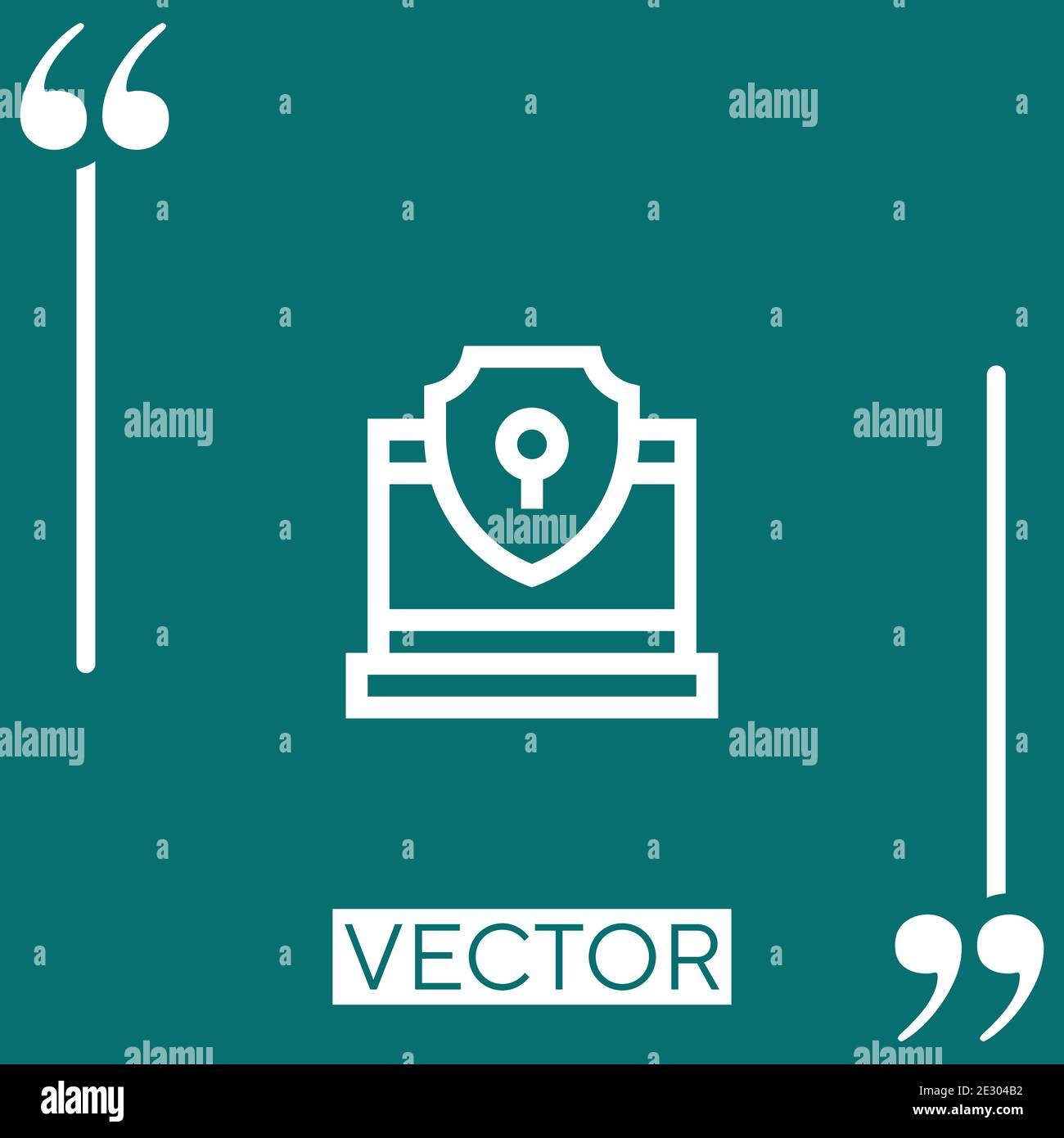 security vector icon Linear icon. Editable stroke line Stock Vector ...