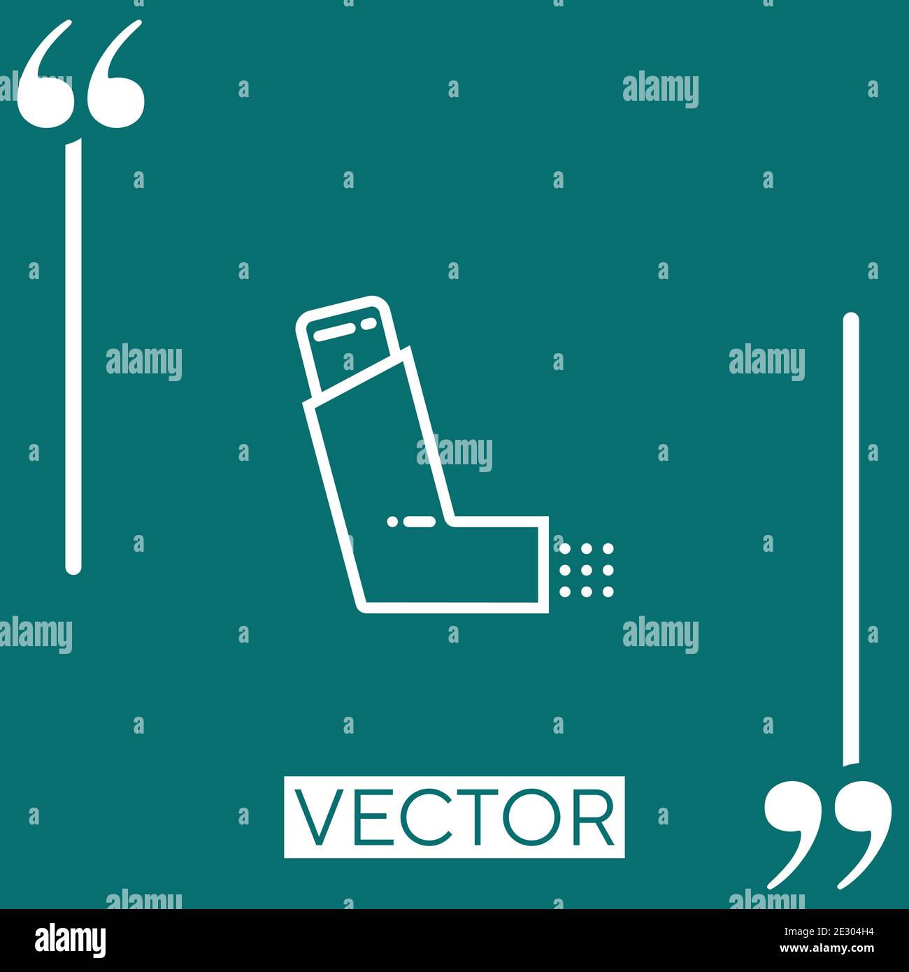 inhalator vector icon Linear icon. Editable stroke line Stock Vector
