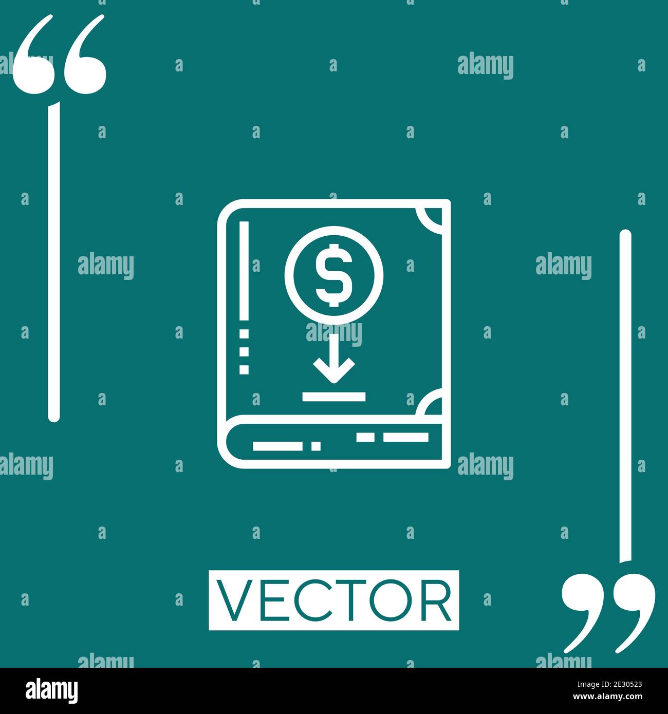 guidebook vector icon Linear icon. Editable stroked line Stock Vector