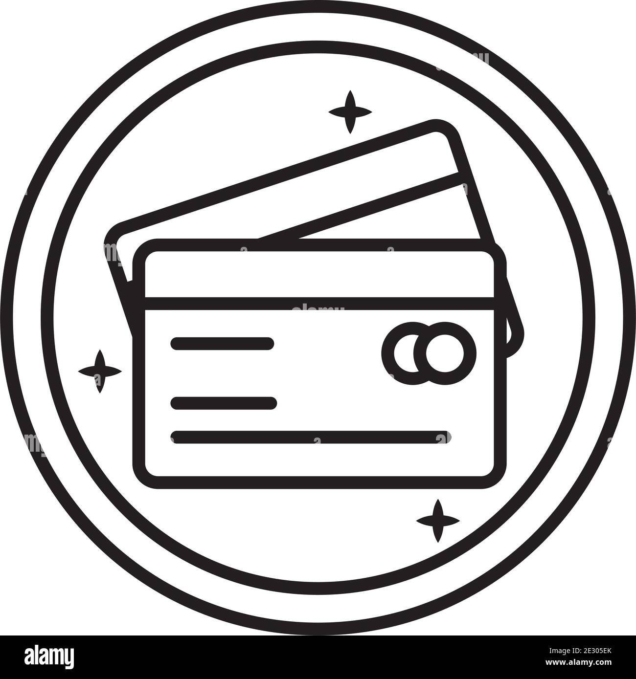 reopening sticker with credit card line style icon Stock Vector Image & Art  - Alamy
