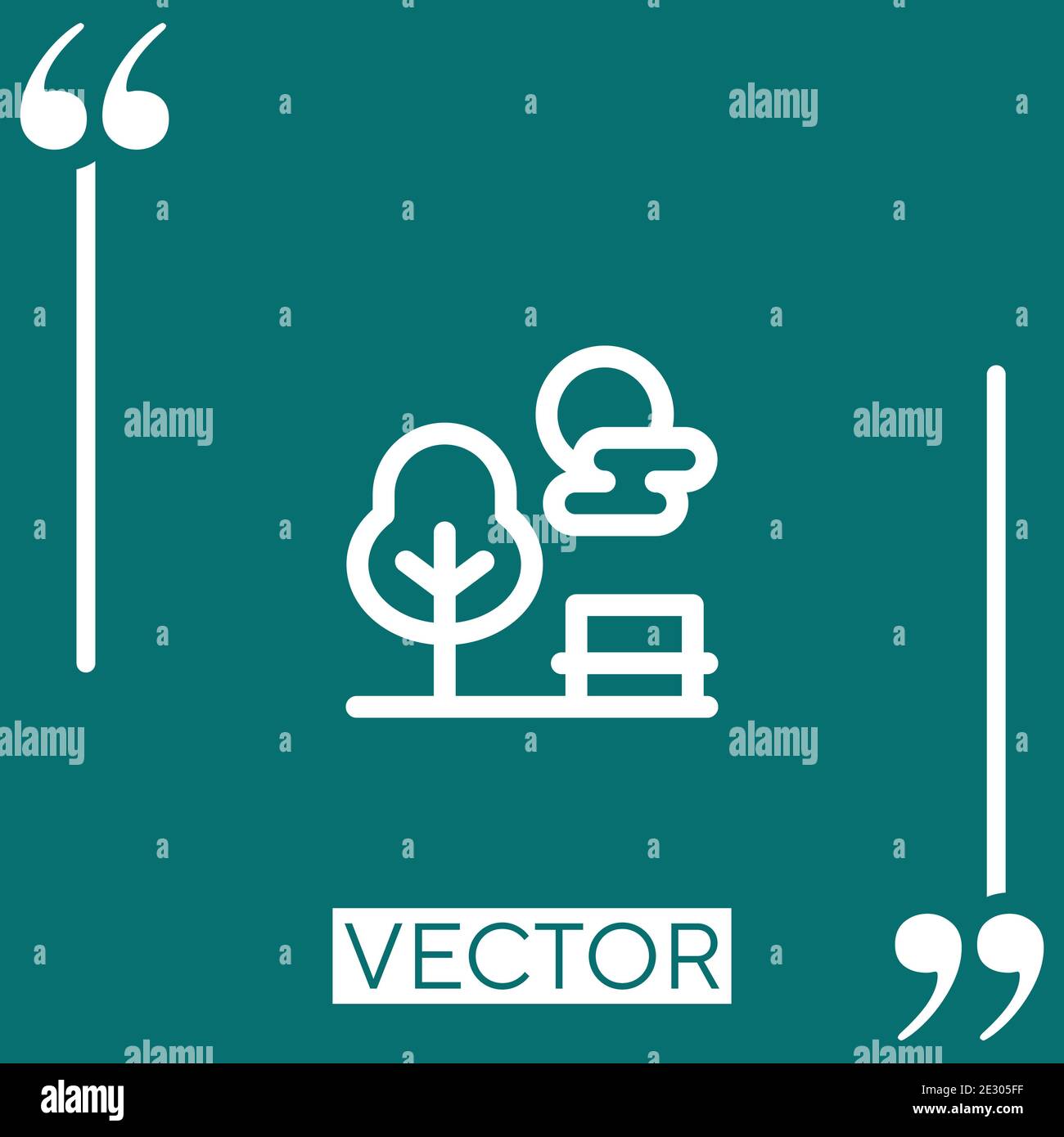 park vector icon Linear icon. Editable stroke line Stock Vector Image ...